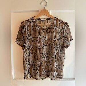 TinyWillow Snake Print T-Shirt Transparent